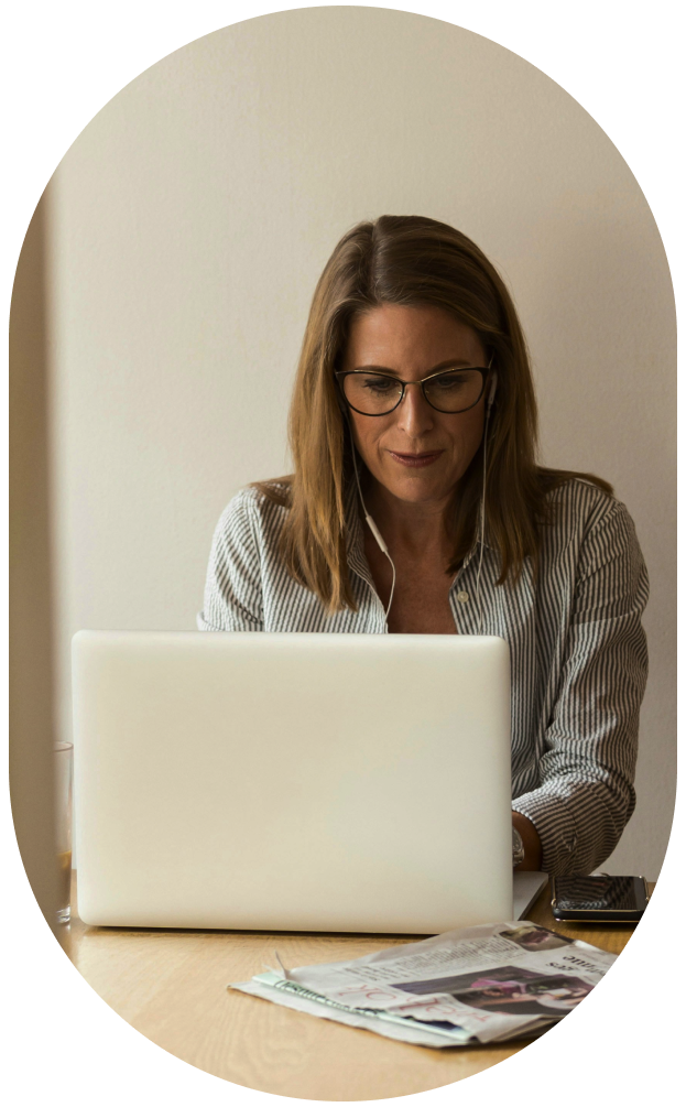 Image of a female student on her computer